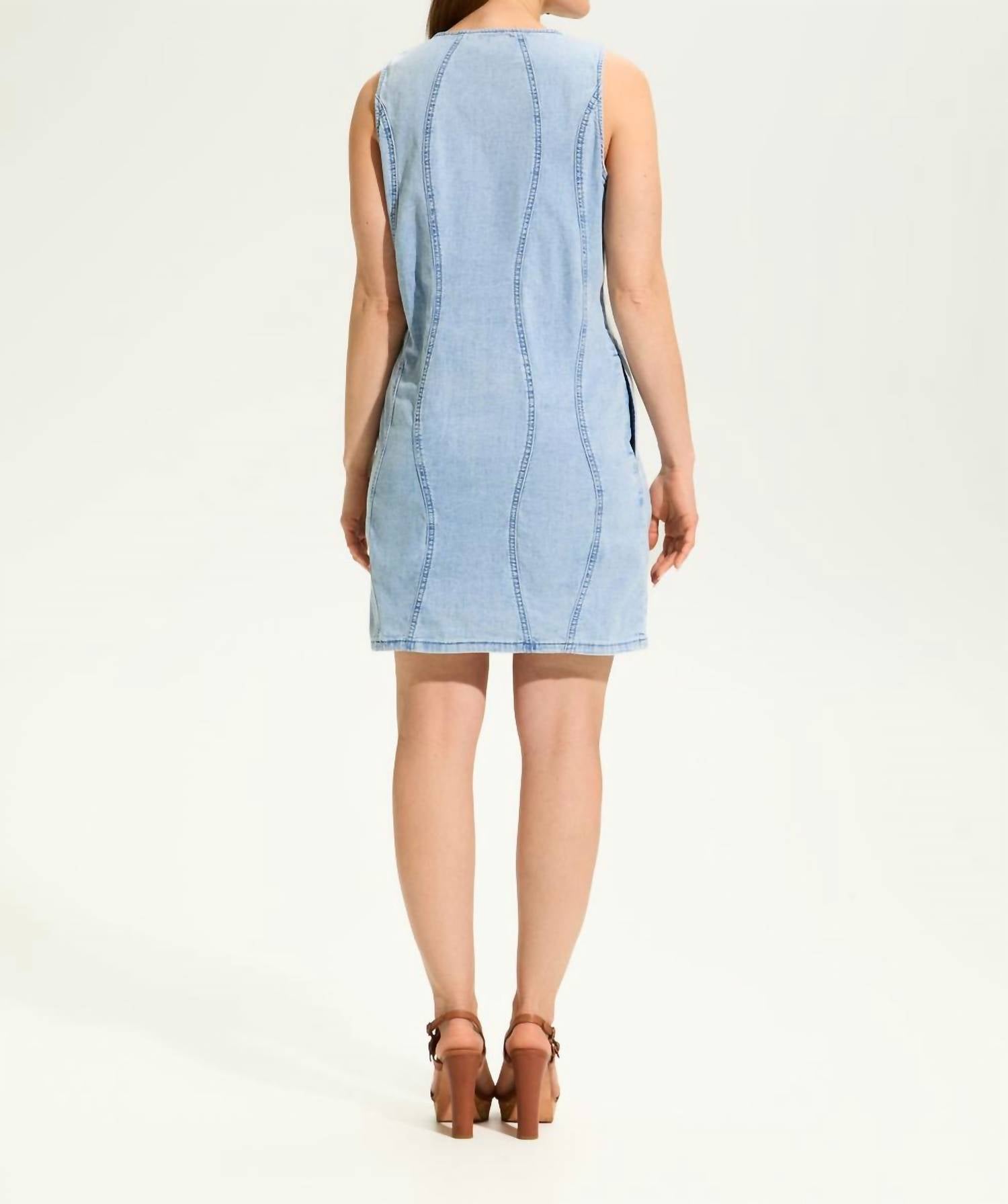Fdj - Light Denim Wave Dress
