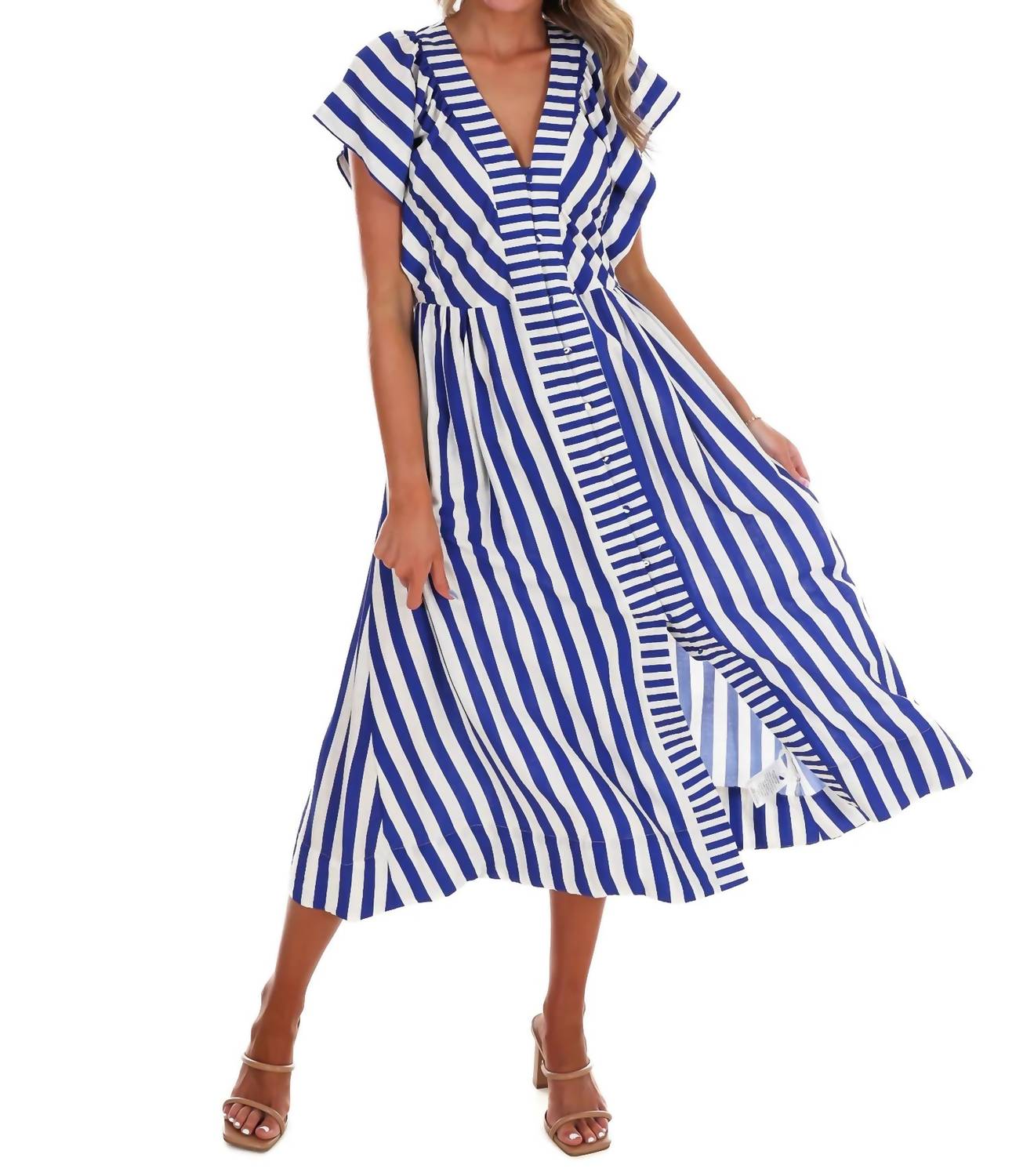 Umgee - Women's Hometown Honey Stripe Midi Dress