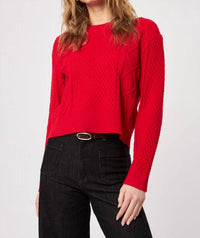 John + Jenn - Julien Cable Knit Crop Sweater