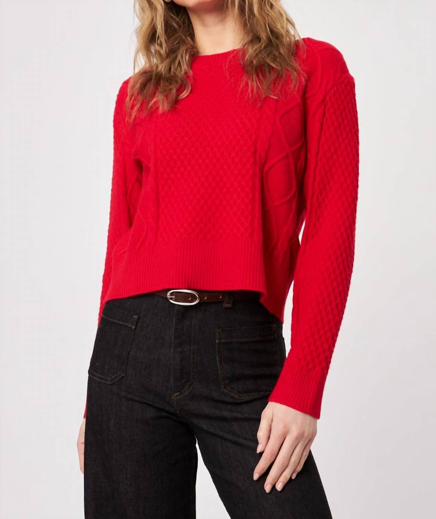 John + Jenn - Julien Cable Knit Crop Sweater