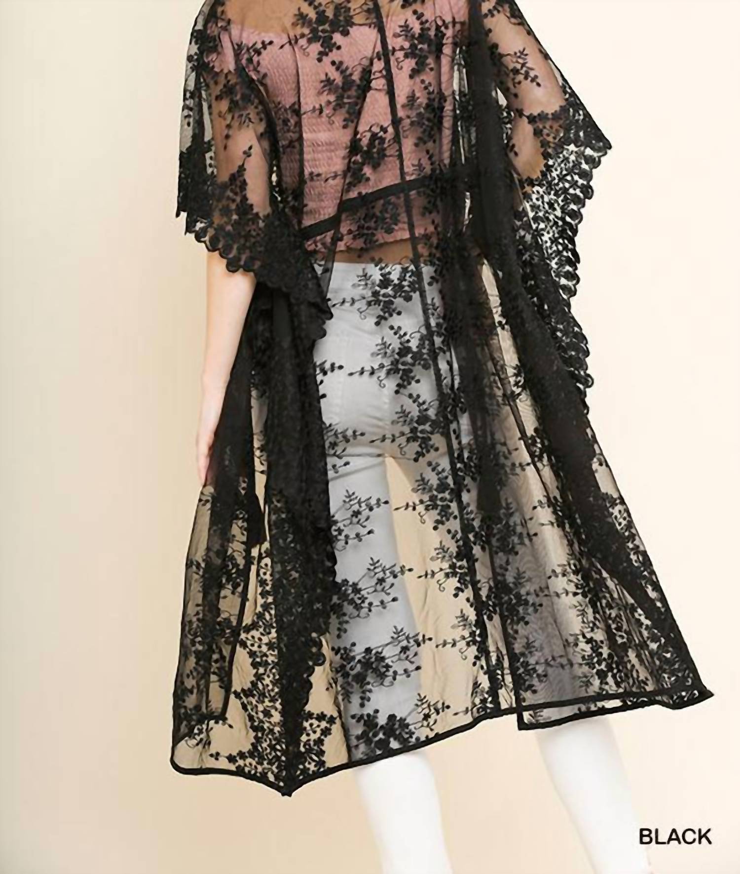 Umgee - Floral Lace Long Kimono