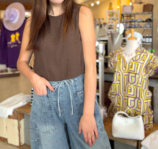 Lucy Paris - Women's Marie Side Tie Crop Top