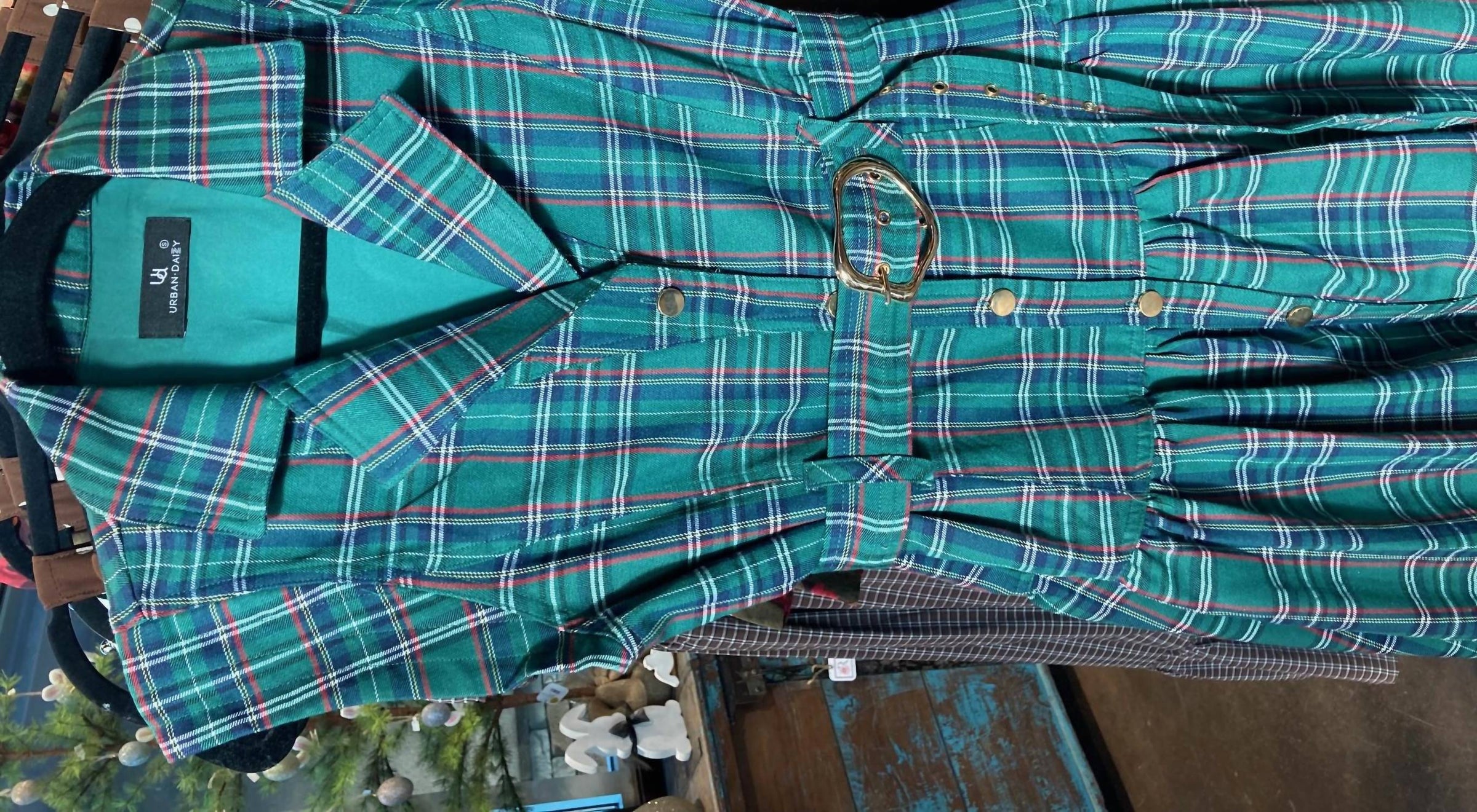 Urban Daizy - Vintage Plaid A Line Dress