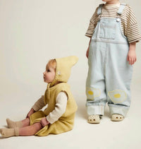 Claude & Co - Kid's Blythe Egg Patch Denim Dungaree