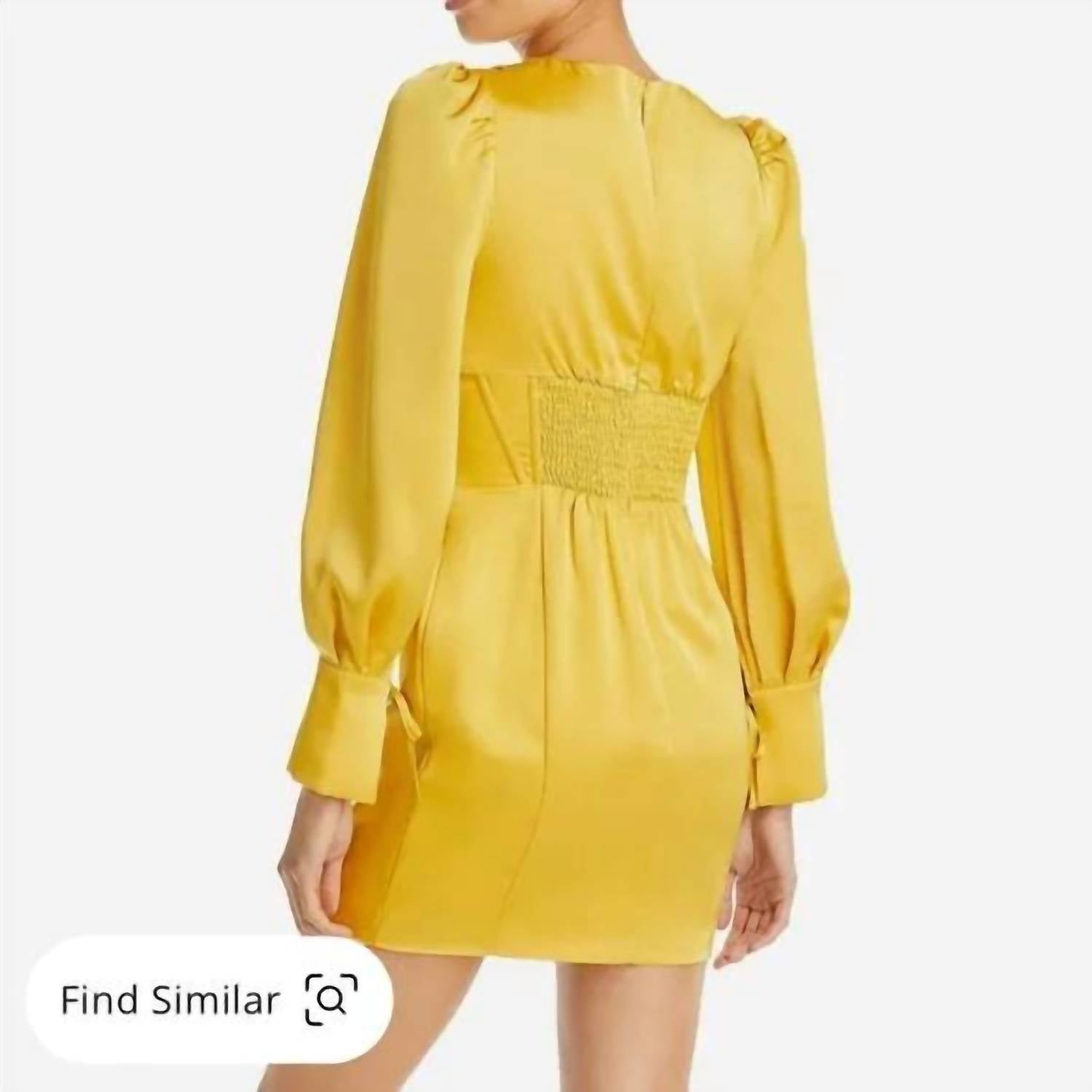 lavish alice CORSET DRESS in yellow 1 - women's dress - alternate view