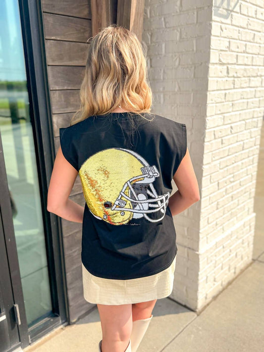 Sparkle City - Who Dat Sequin Tank Top