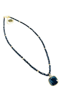 Pink Panache - Women's Jet Crystal Necklace