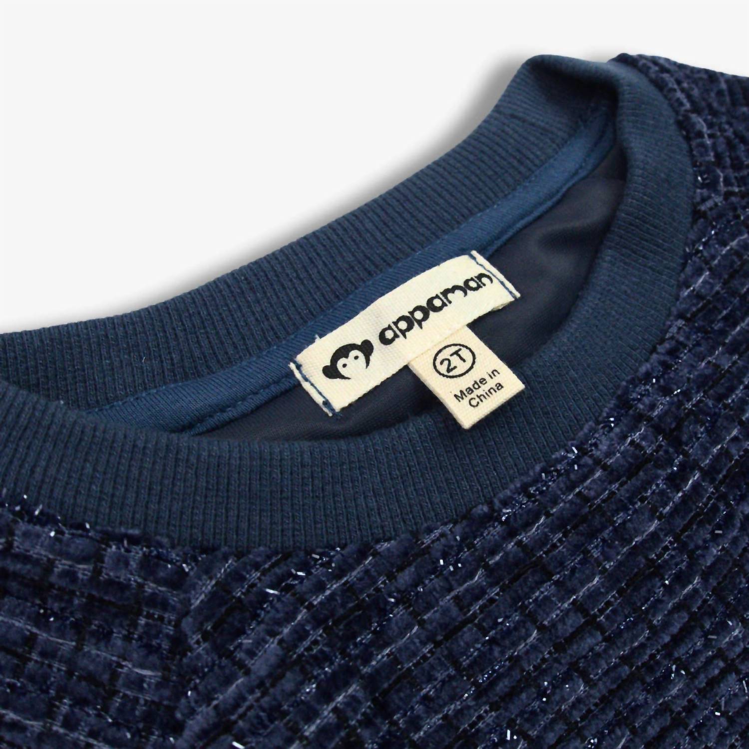 Appaman - Girls Metallic Velvet Sweatshirt