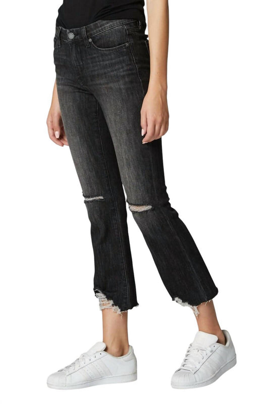 Blanknyc - The Varick Cropped Flare Distressed Jean