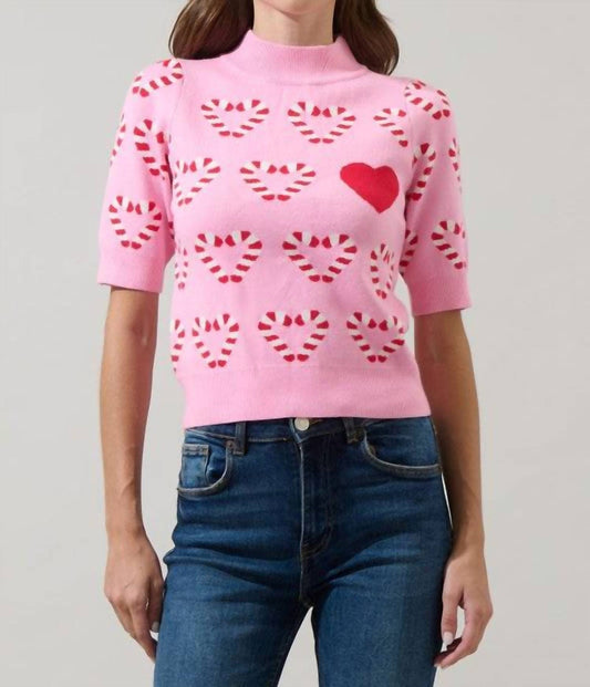 Sugarlips - Candy Cane Short Sleeve Sweater