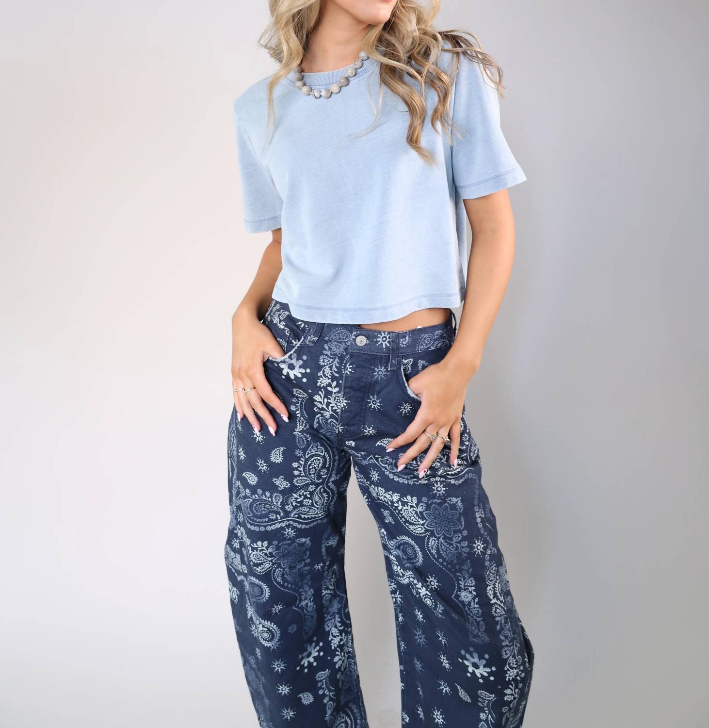 Z Supply - Women's Curran Knit Denim Sweatshirt