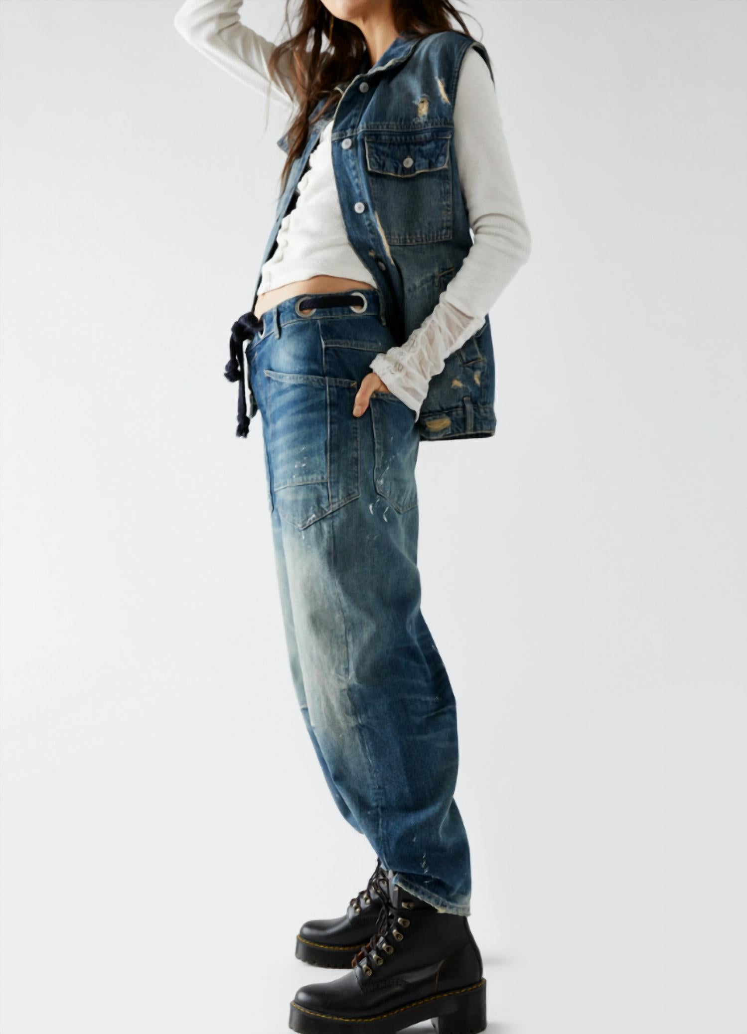 Free People - Moxie Low Slung Pull On Barrel