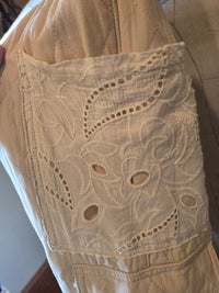 Pol - Women's Vintage washing solid lace patch quilting jogger pant