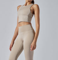 HEROINE SPORT High Performance Vital Tank in taupe - women's tank top - alternate view