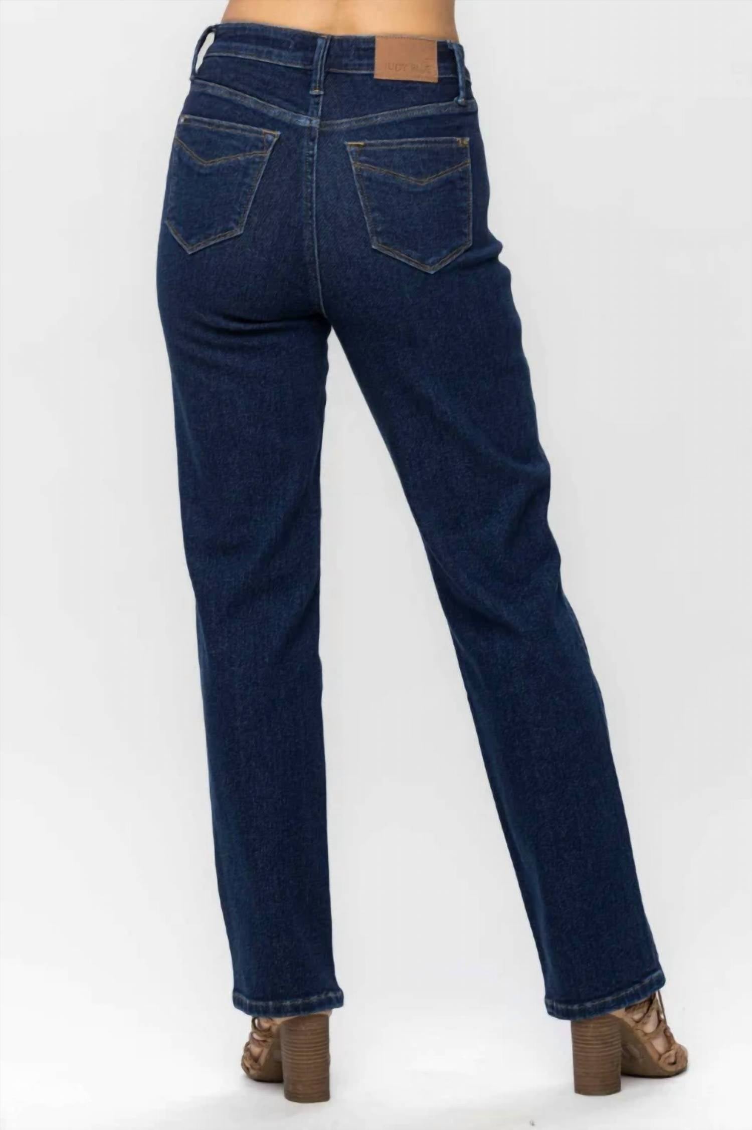 Judy Blue - Women's Carrie High Waist Tummy Control Classic Straight Jeans
