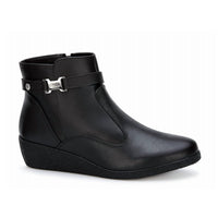 Andrea - Women's Wedge Leather Booties