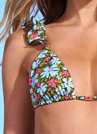 Maaji - Ditsyduo Crush Ruffle Triangle Reversible Bikini Top