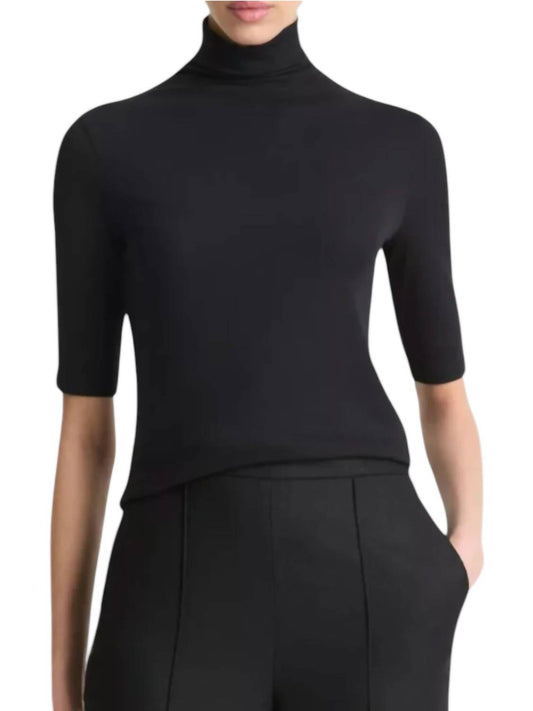 Vince - ELBOW SLEEVE TURTLENECK TOP