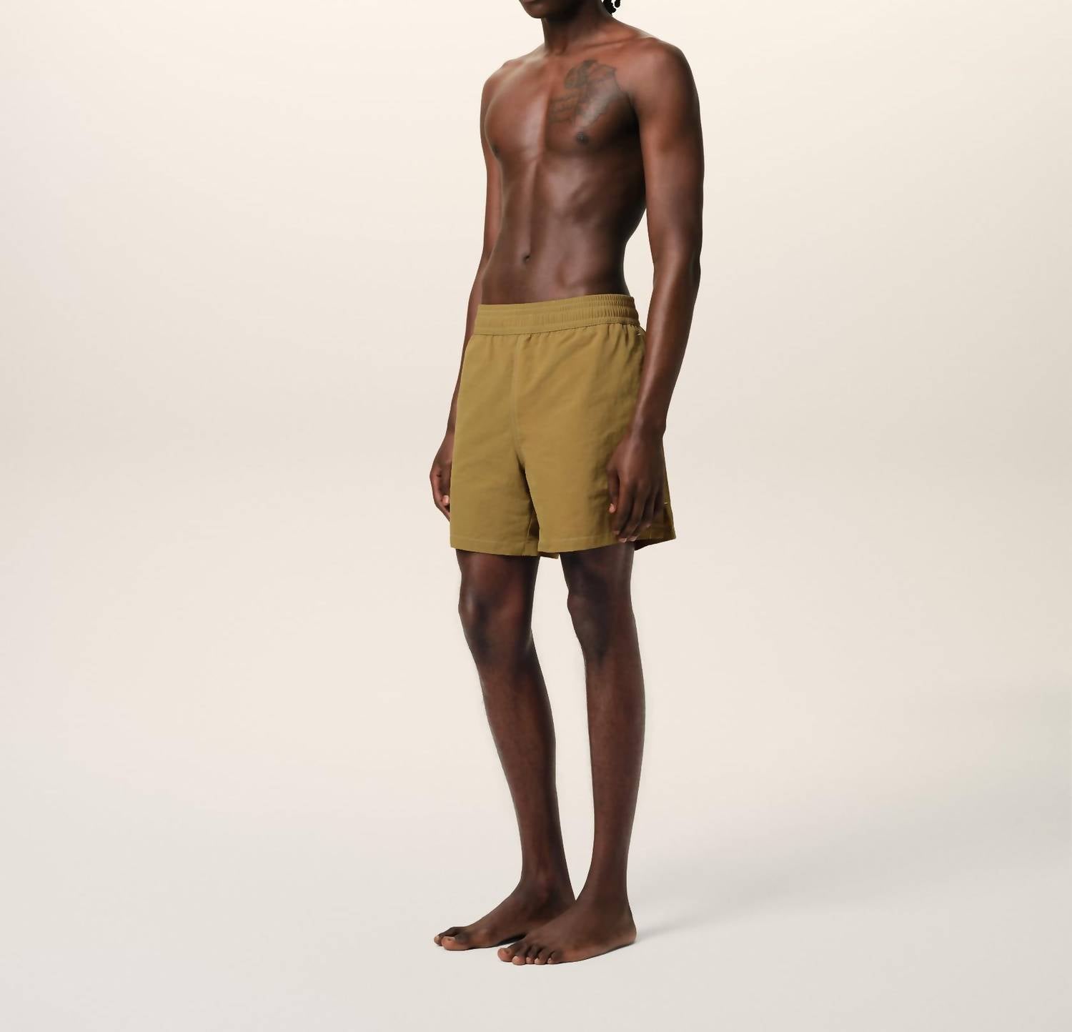Ami Paris Beach Shorts in havana - men's swimwear - detail view