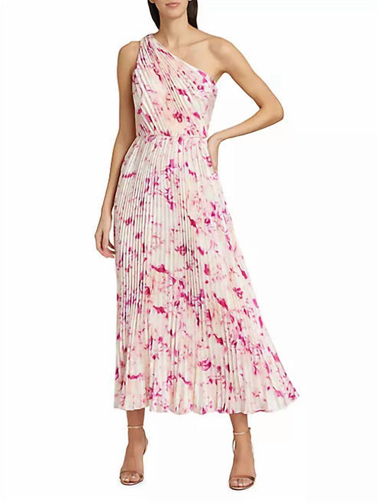 Monique Lhuillier - Alina One Shoulder Midi Dress