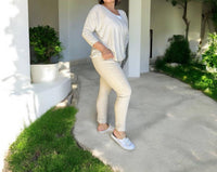 Made In Italy - Italian Magic Pants With Subtle Glam Side Panel