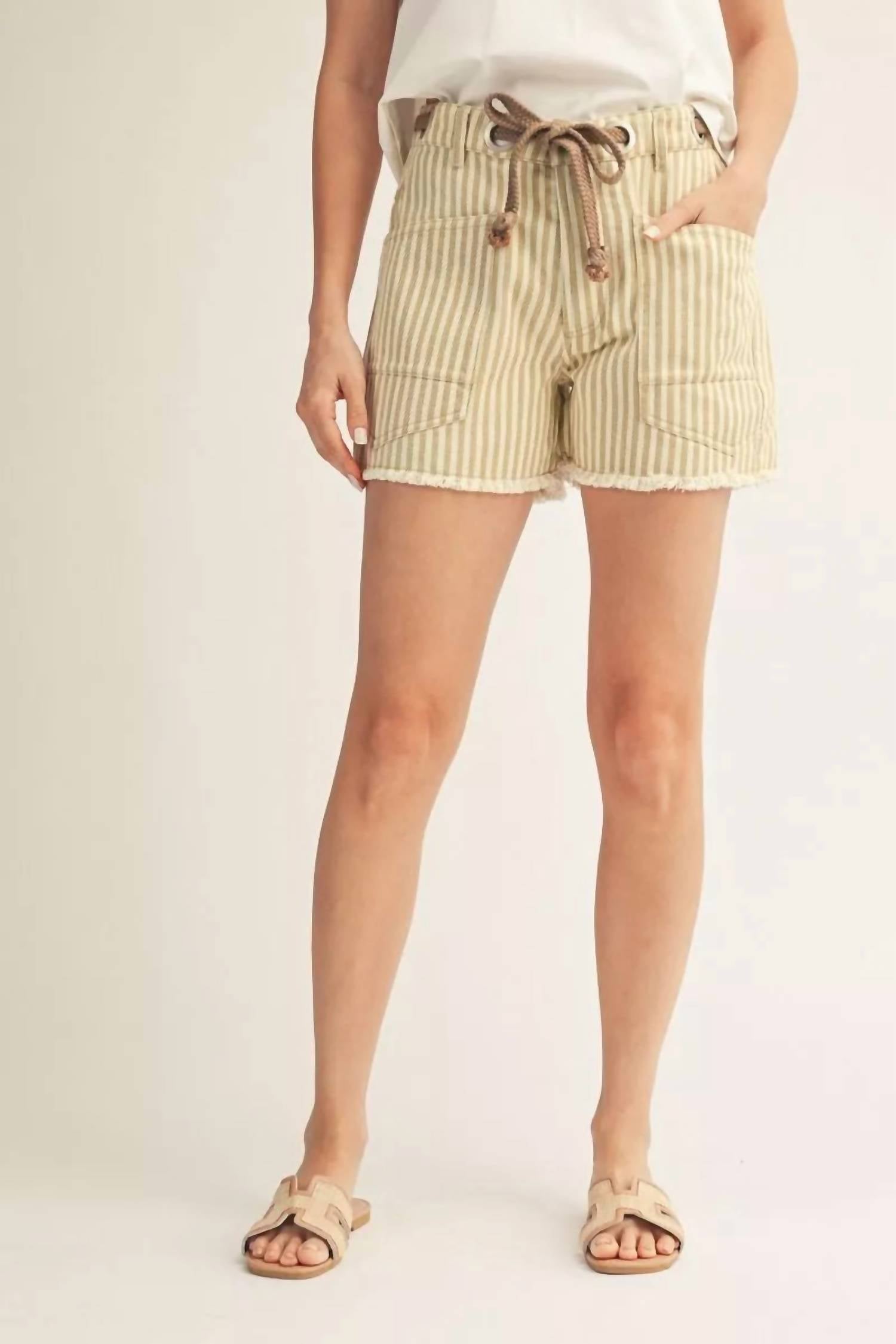 Jodifl Go Time Shorts in taupe - women's shorts - detail view