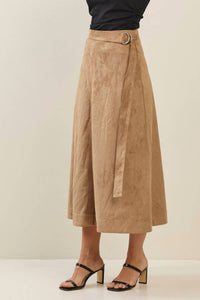 Able - A-line Vegan Suede Skirt