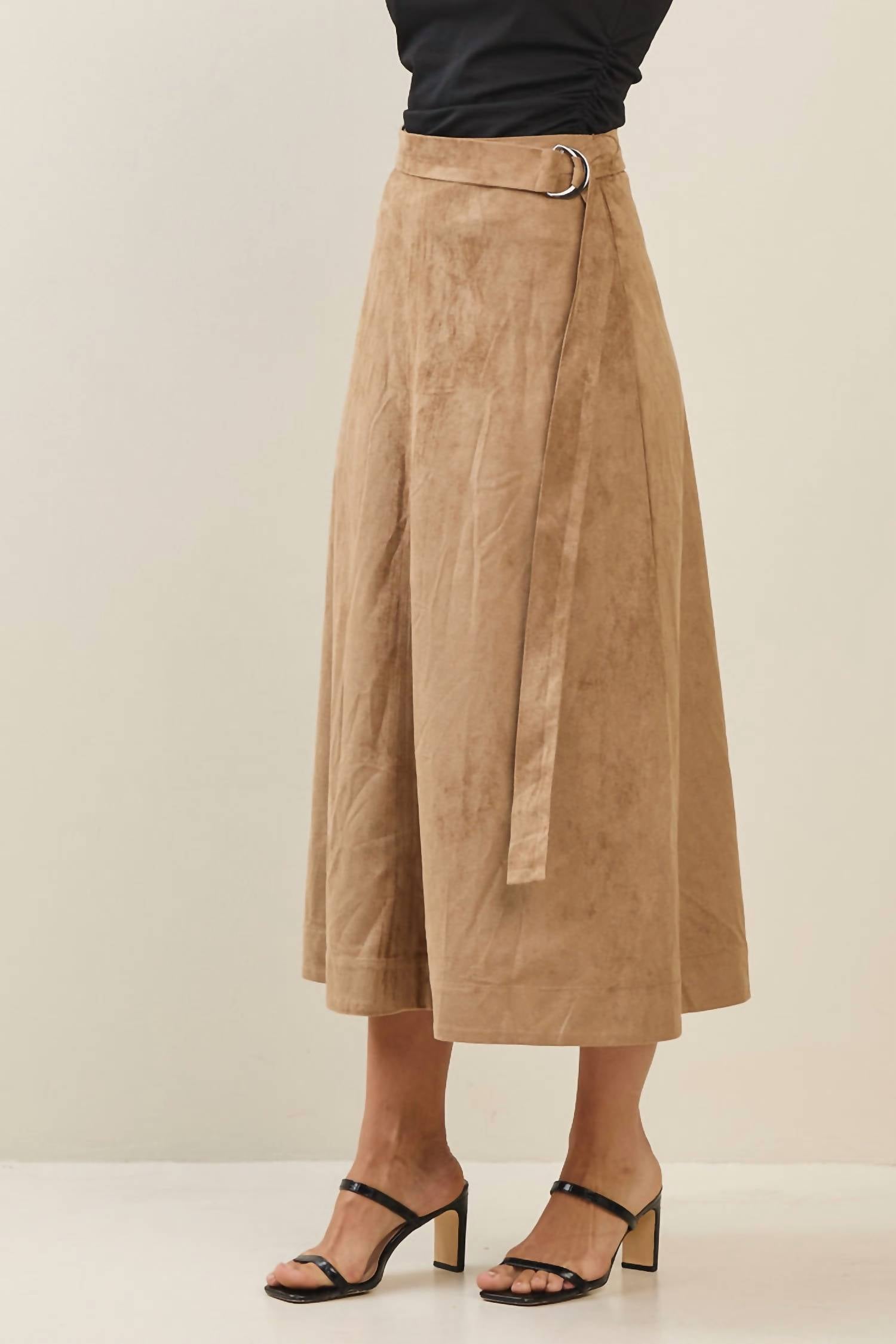 Able - A-line Vegan Suede Skirt