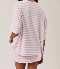 Le Lis - SHORT SLEEVE ROUND NECK OVERSIZED STRIPE T-SHIRT
