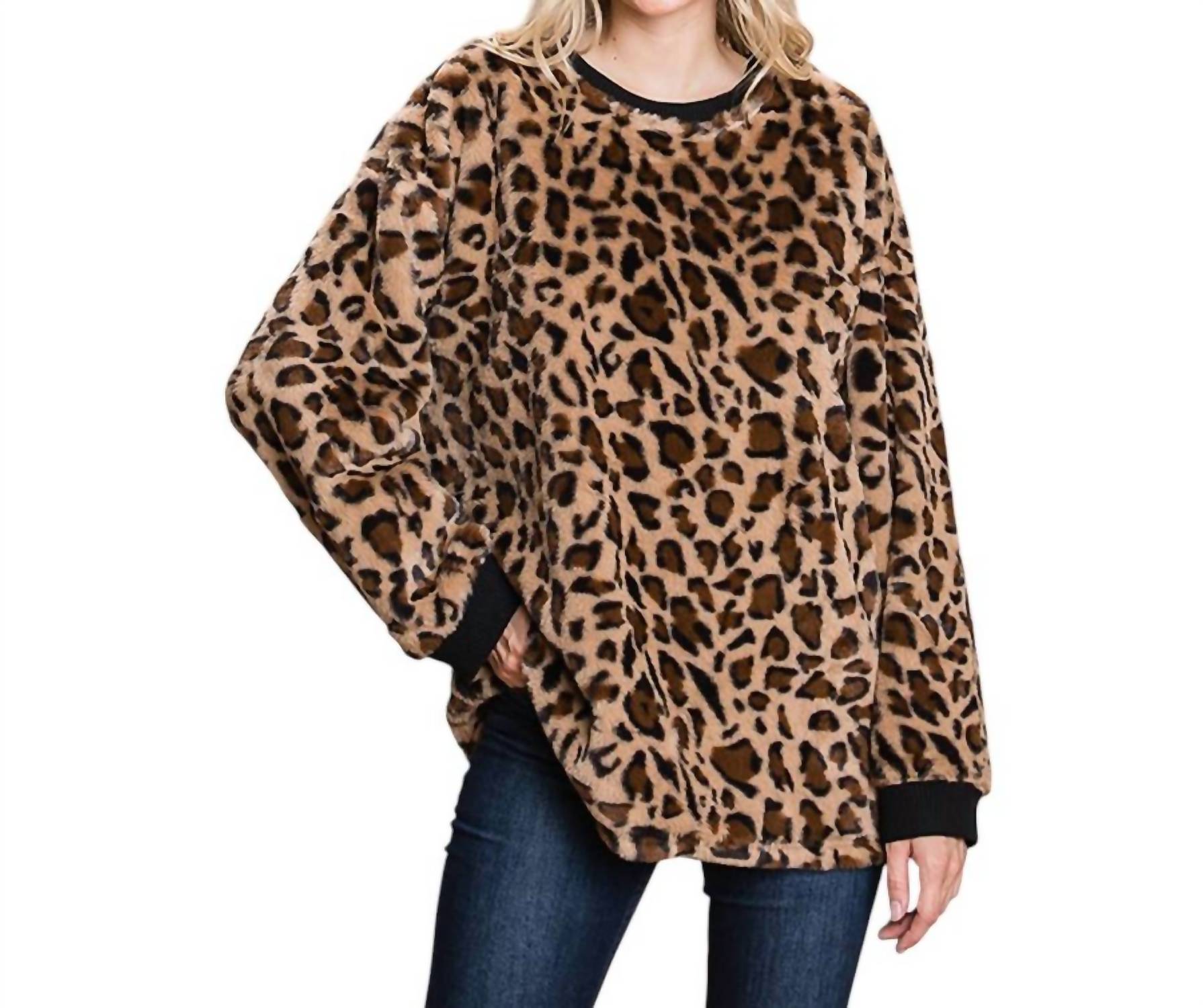 Cotton Bleu - Trendy Animal Print Pullover Top