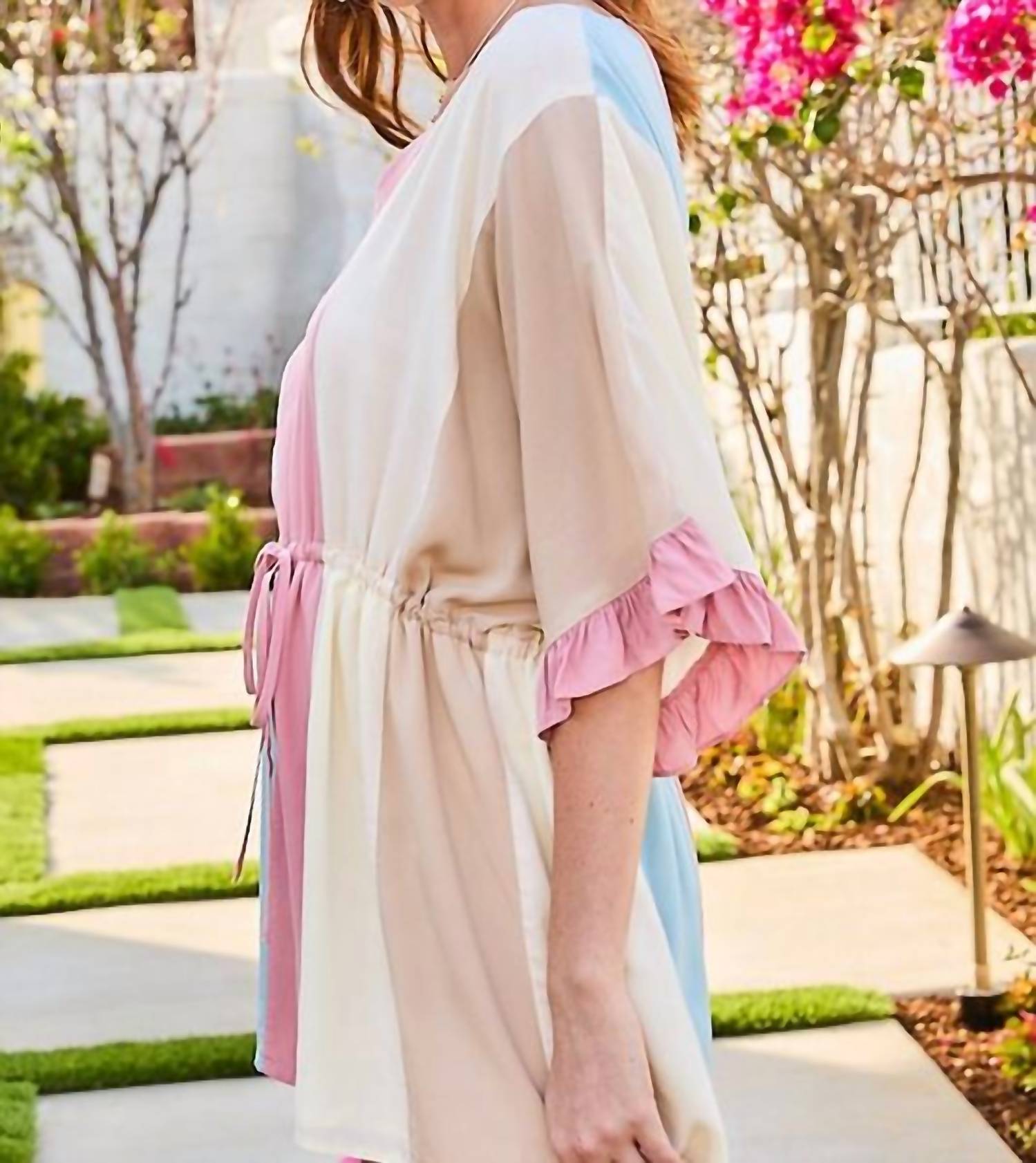 Main Strip - Rosey Day Colorblock Romper