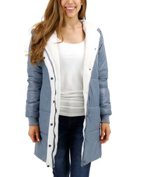 Grace And Lace - Longline Hooded Puffer Jacket