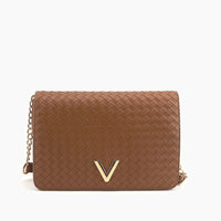 Like Dreams - Women's Haven Flap Vegan Woven Crossbody Bag