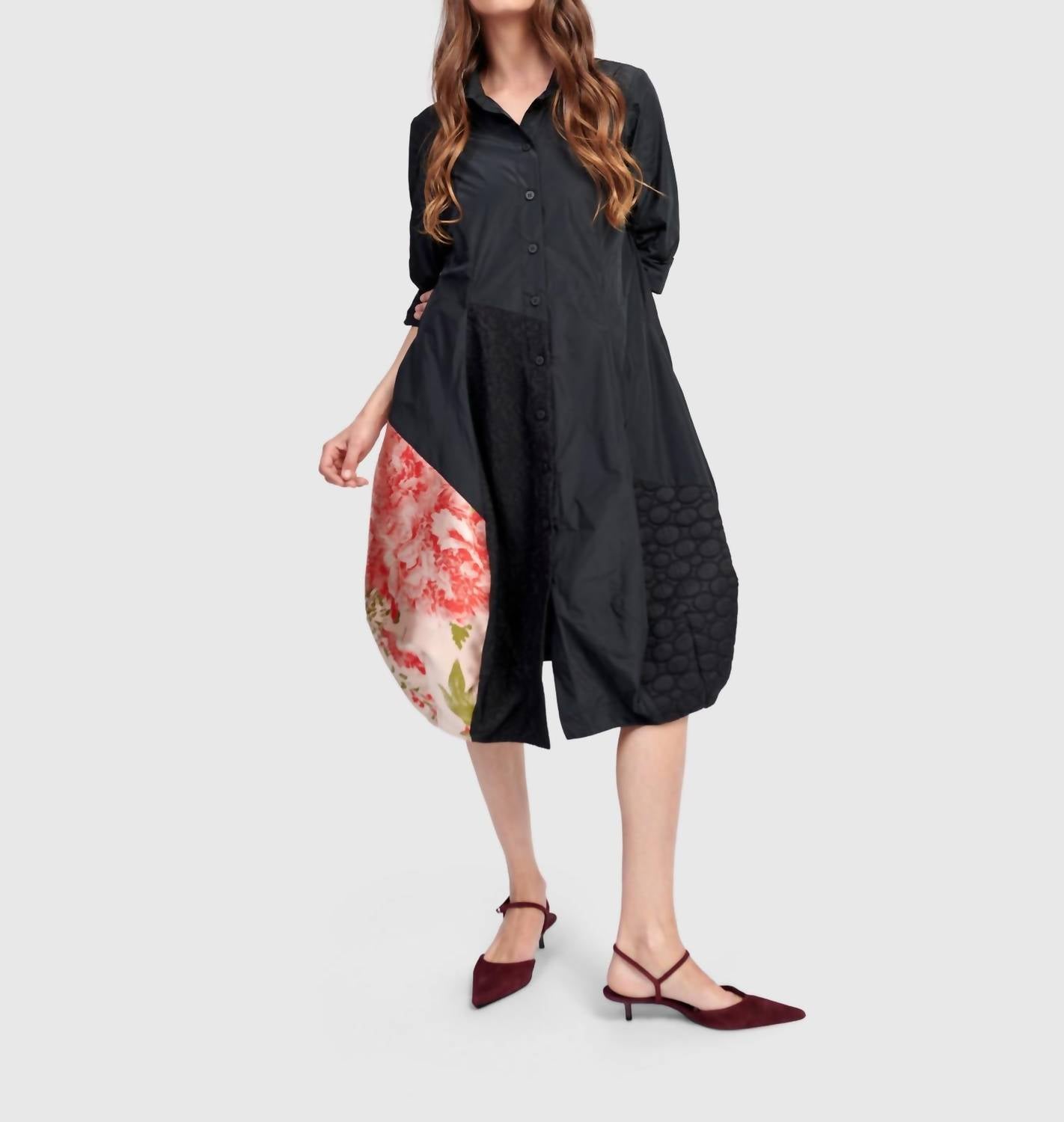 ALEMBIKA Alanis Shirt Dress in mix - women's dress - view 4