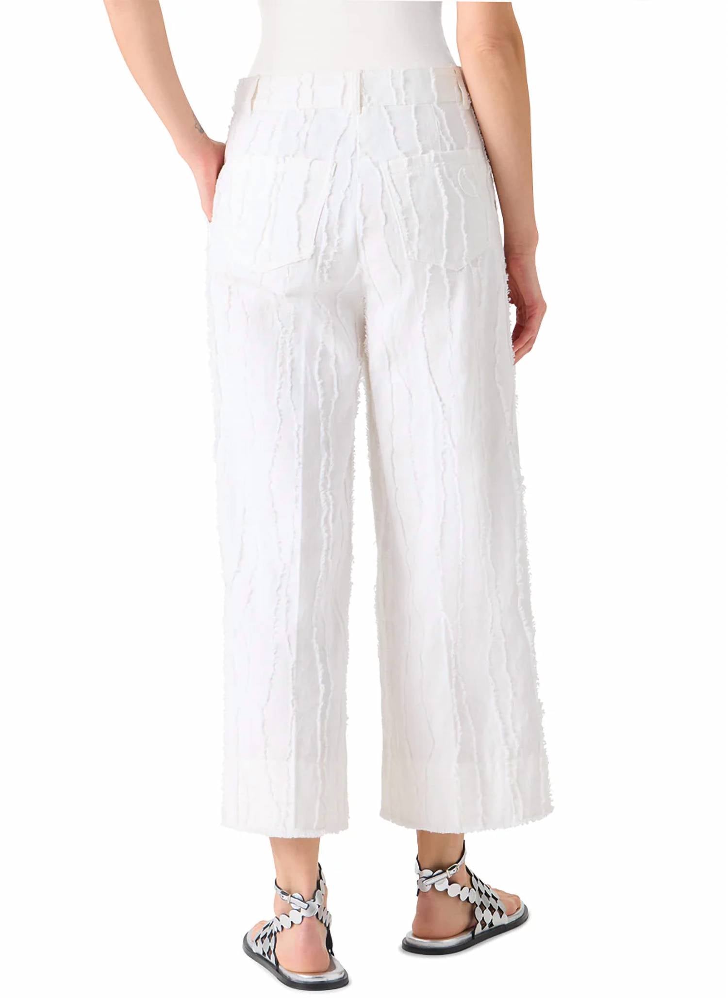 Akris Punto - Chiara Cotton Fil Coupé Crop Wide Leg Jeans