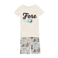 Kickee - Kid's Short Sleeve Graphic Tee Pajama Set With Shorts