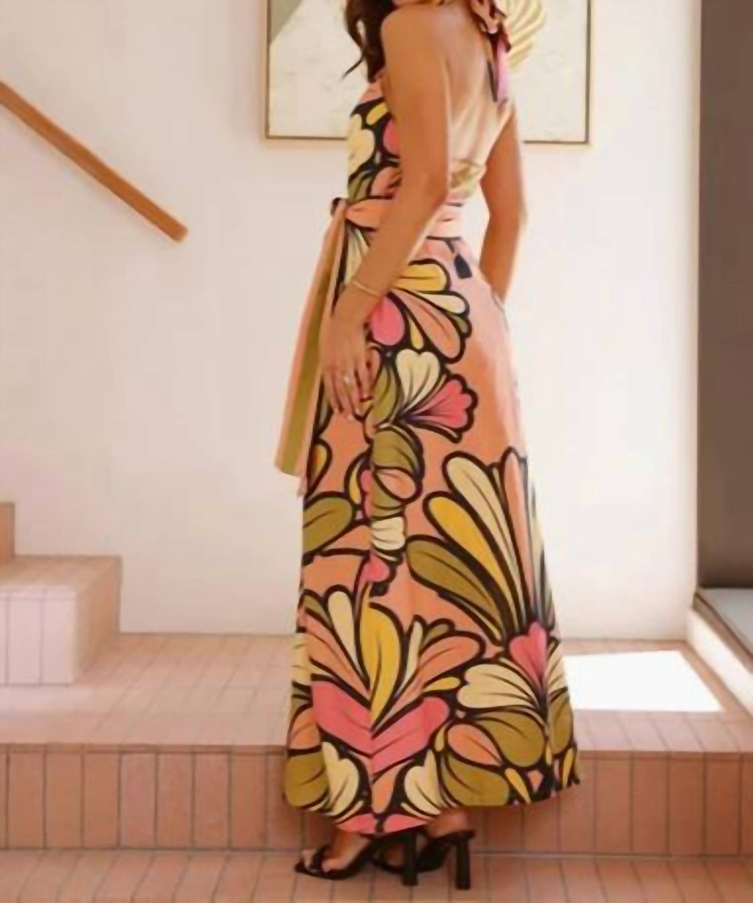 Halcyon Outfitters - Floral Halter Maxi Dress