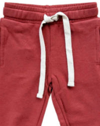 babysprouts Kid's Drawstring Jogger in berry red - kids' joggers - detail view