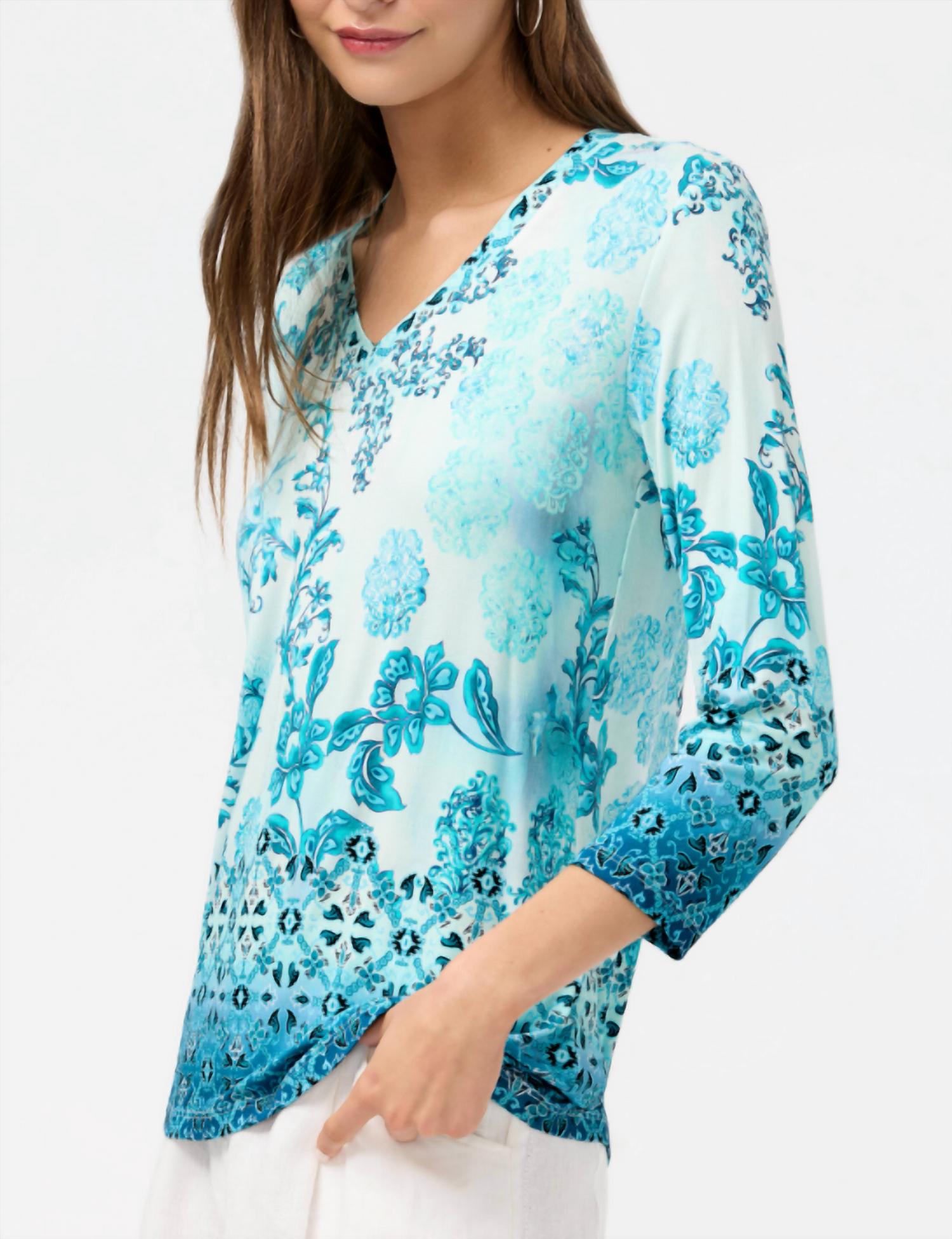Johnny Was - Janie Favorite 3/4 Sleeve V-neck Tee