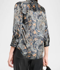 L'Agence - Women's Dani Quarter Sleeve Etched Paisley Blouse