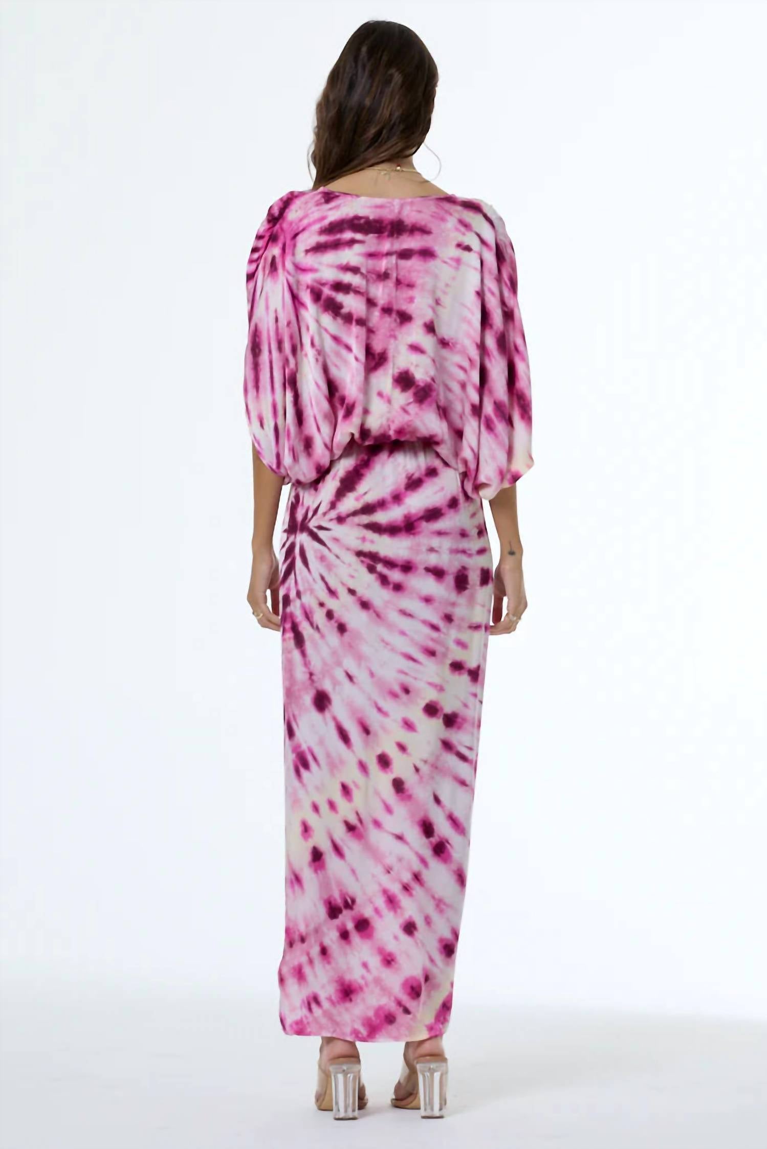 young fabulous & broke Lysa Top in electric fuchsia - women's blouse - detail view