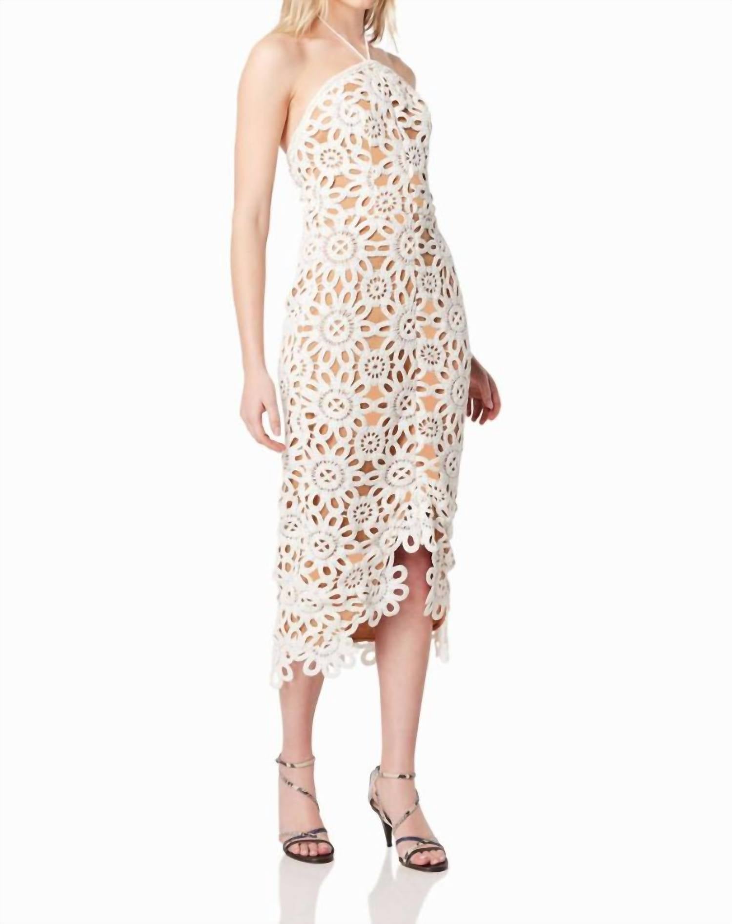 Elliatt - Night Floral Crochet Midi Dress