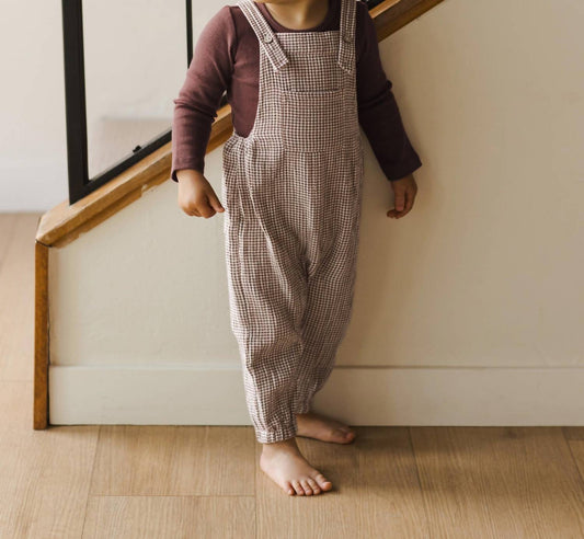 Quincy Mae - Baby Adjustable Straps With Coconut Buttons Overall