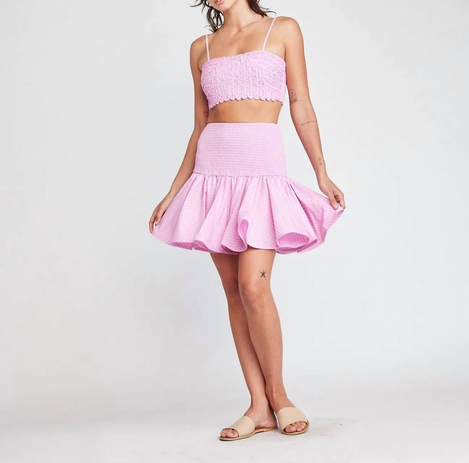 Self Contrast - Wrenley Mini Swing Skirt