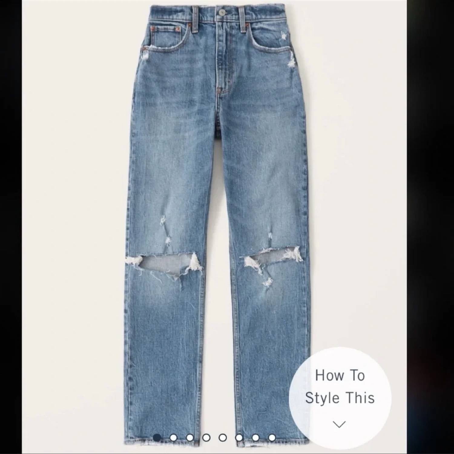Abercrombie & Fitch - Vintage Stretch Curve Love Ultra High Rise 90s Straight Leg Jeans