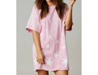 Fantastic Fawn - Star Print Mini Shirt Dress