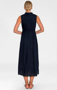 GRETCHEN SCOTT Aurora Goddess Dress in navy - women's dress - alternate view