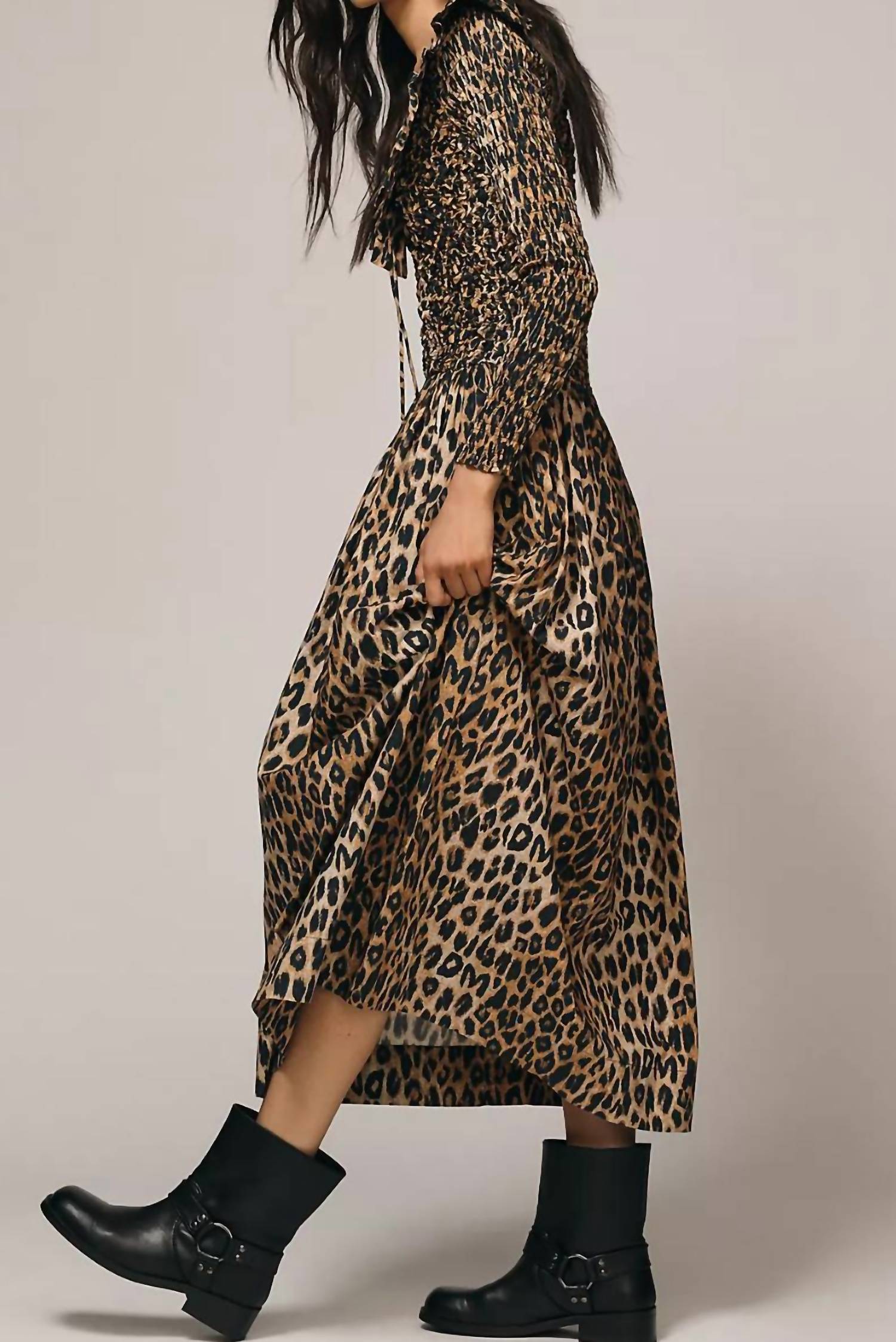 Damson Madder - Harper Shirred Midi Dress