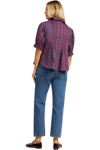 TROVATA Jess Blouse in poppy pine check - women's blouse - view 4