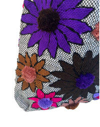En Shalla - Women's Flower Appliqués Crossbody Bag